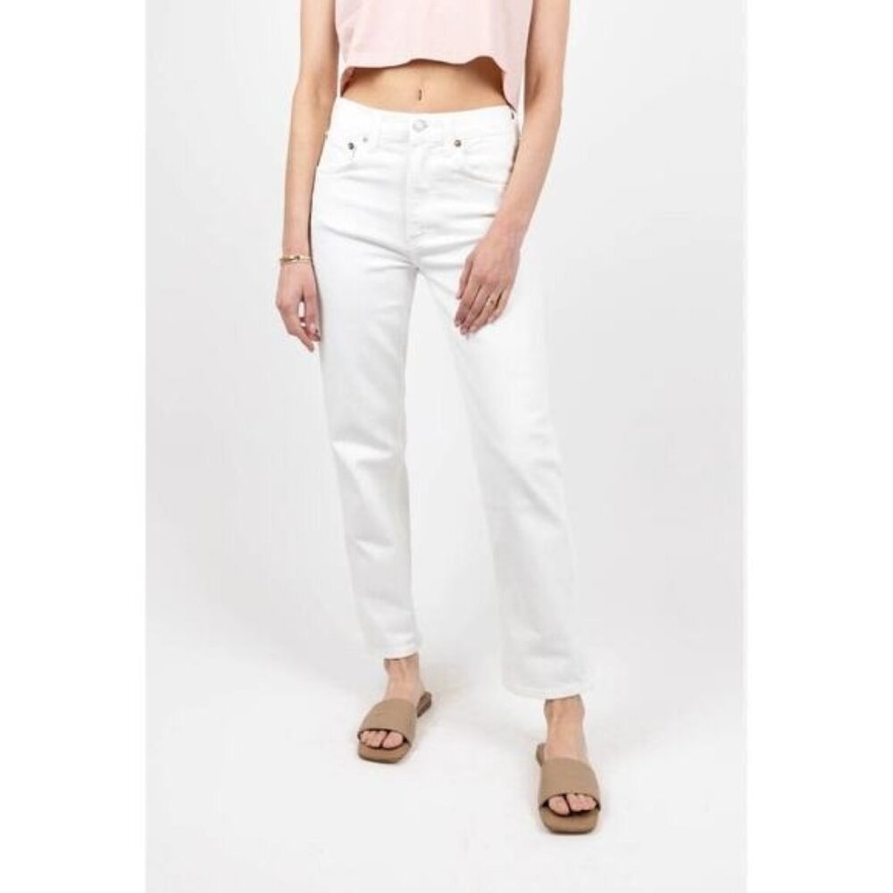NWT AGOLDE Kye Mid Rise‎ Straight Crop in Cake Size 23